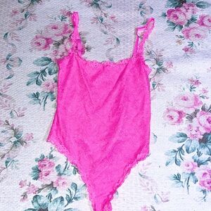 Pink Lace Bodysuit